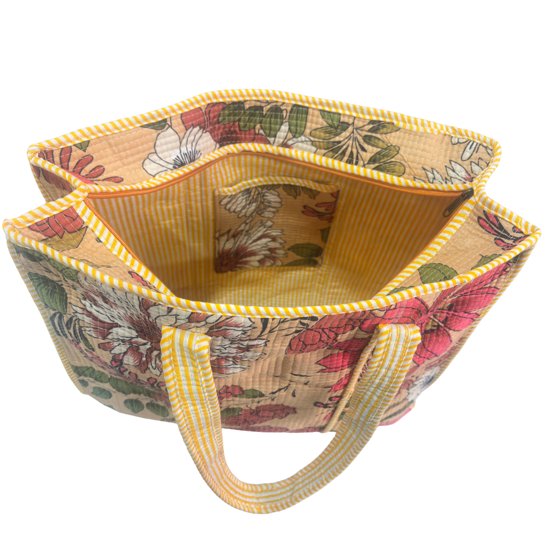The Bazaar Bhoot Edition:- Premium Cotton Quilted Shopping Tote Bag