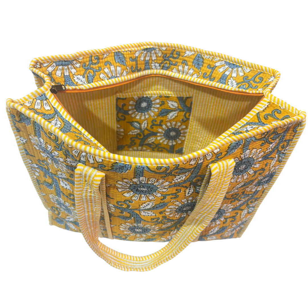 The Bazaar Bhoot Edition:- Premium Cotton Quilted Shopping Tote Bag