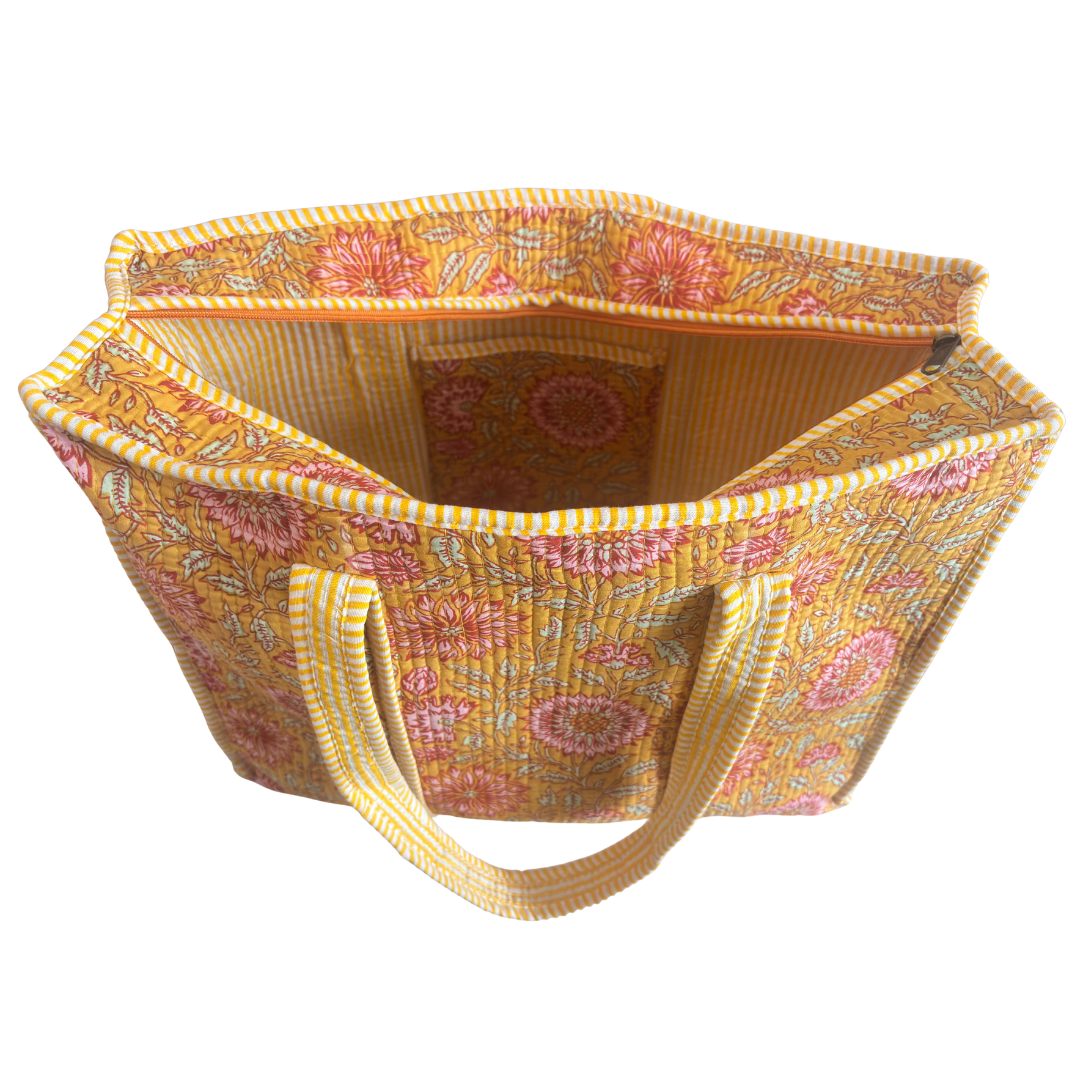 The Bazaar Bhoot Edition:- Premium Cotton Quilted Shopping Tote Bag