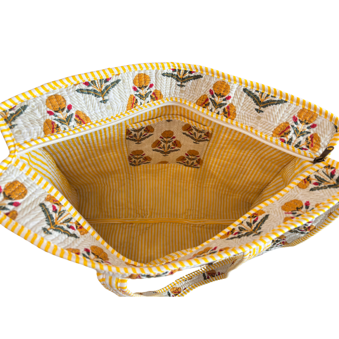 The Bazaar Bhoot Edition:- Premium Cotton Quilted Shopping Tote Bag