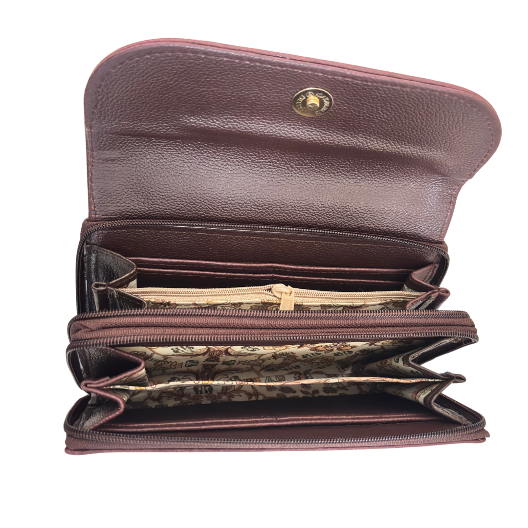The Hamsafar Edition:- Women's Ethnic Jute Fabric Wallet with Double Partition