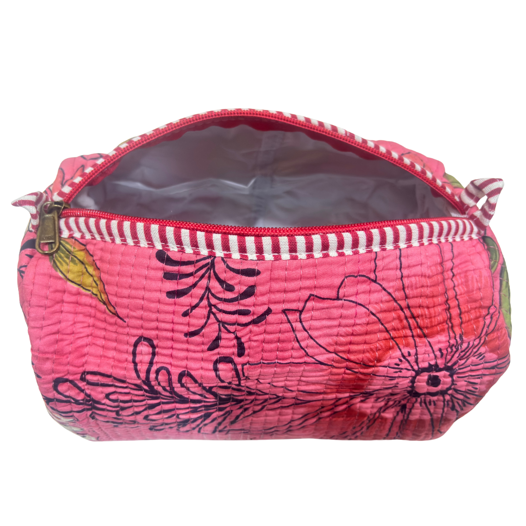 The Alfred Edition Travel Accessory:- Premium Handcrafted Waterproof Quilted Cotton Beauty/Travel Organizer Bag for Men & Women
