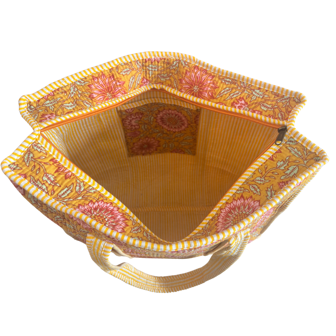 The Bazaar Bhoot Edition:- Premium Cotton Quilted Shopping Tote Bag