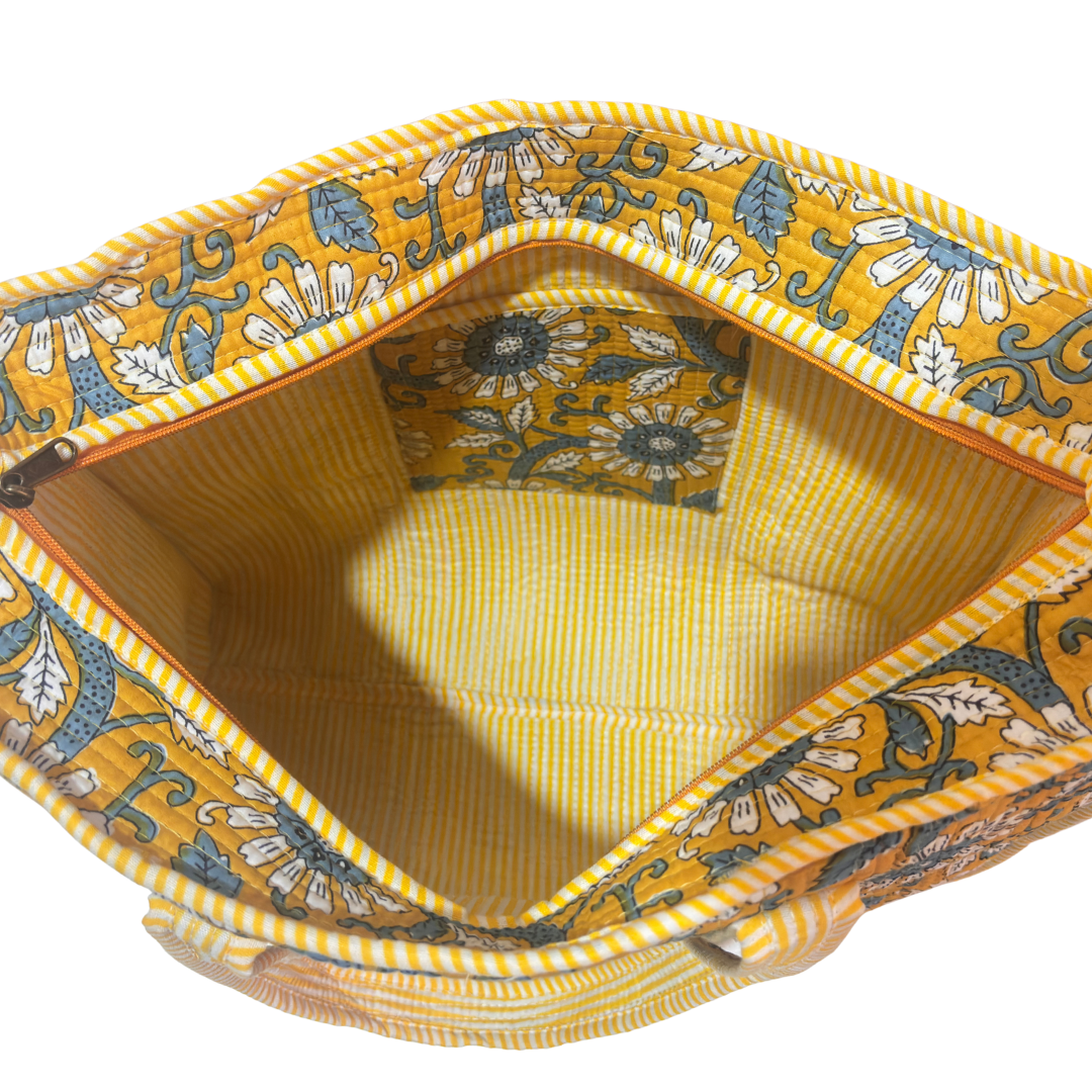 The Bazaar Bhoot Edition:- Premium Cotton Quilted Shopping Tote Bag