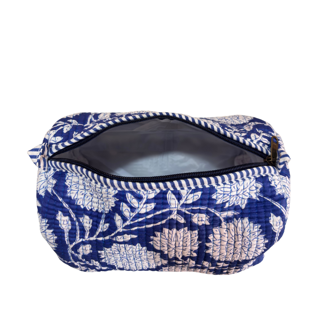 The Alfred Edition Travel Accessory:- Premium Handcrafted Waterproof Quilted Cotton Beauty/Travel Organizer Bag for Men & Women