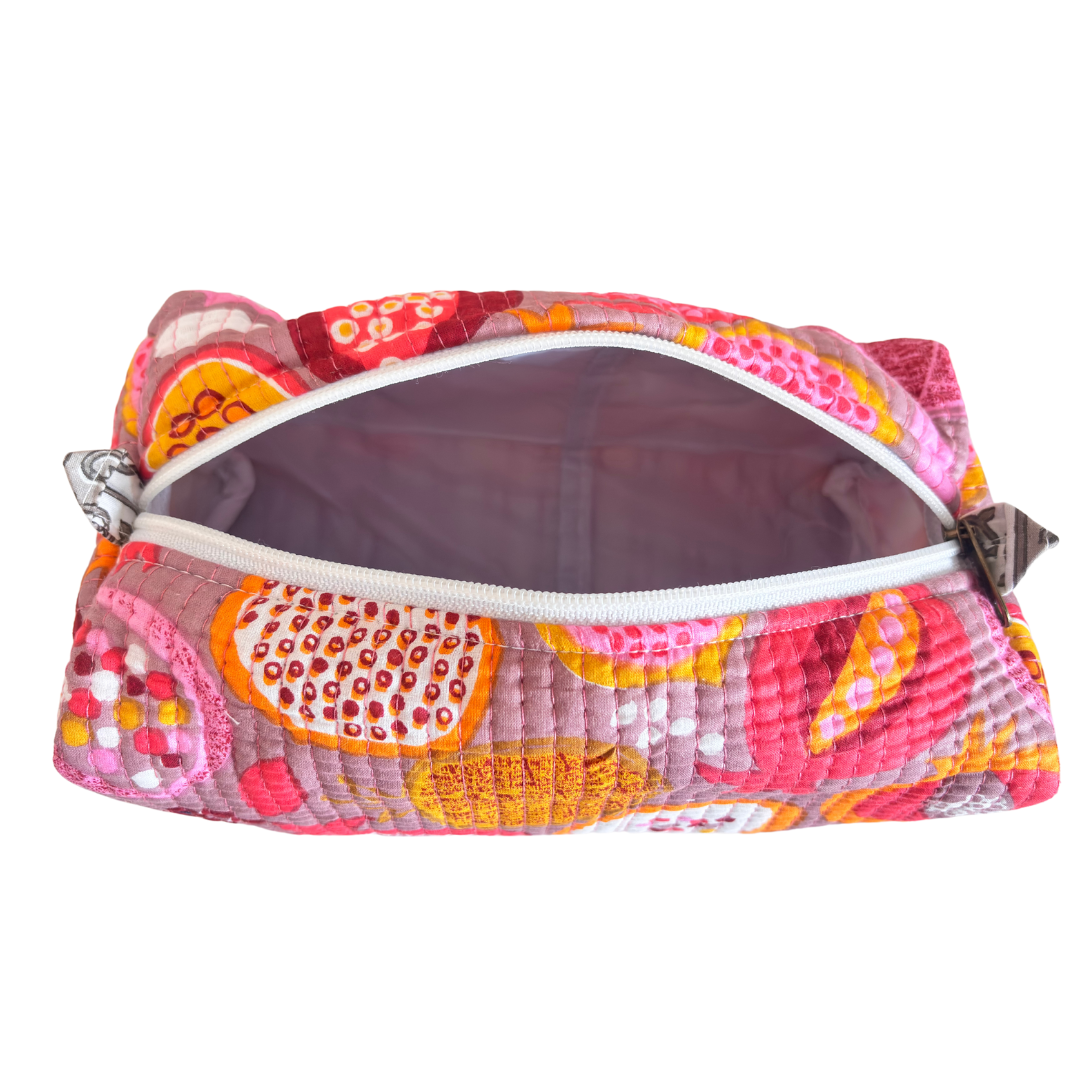 The Alfred Edition Travel Accessory:- Premium Handcrafted Waterproof Quilted Cotton Beauty/Travel Organizer Bag for Men & Women