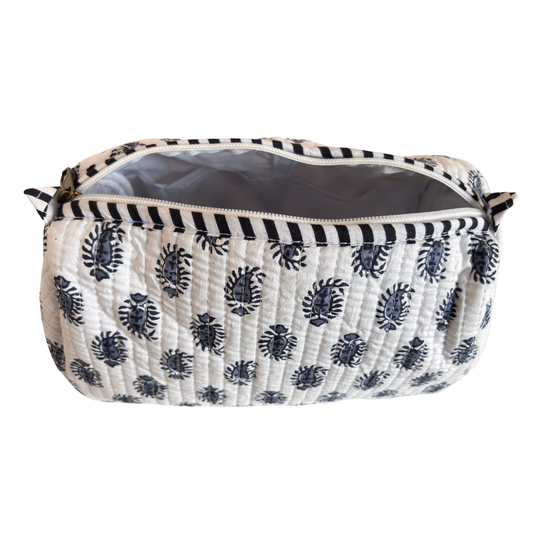 The Alfred Edition Travel Accessory:- Premium Waterproof Quilted Cotton Beauty/Travel Organizer Bag for Men & Women