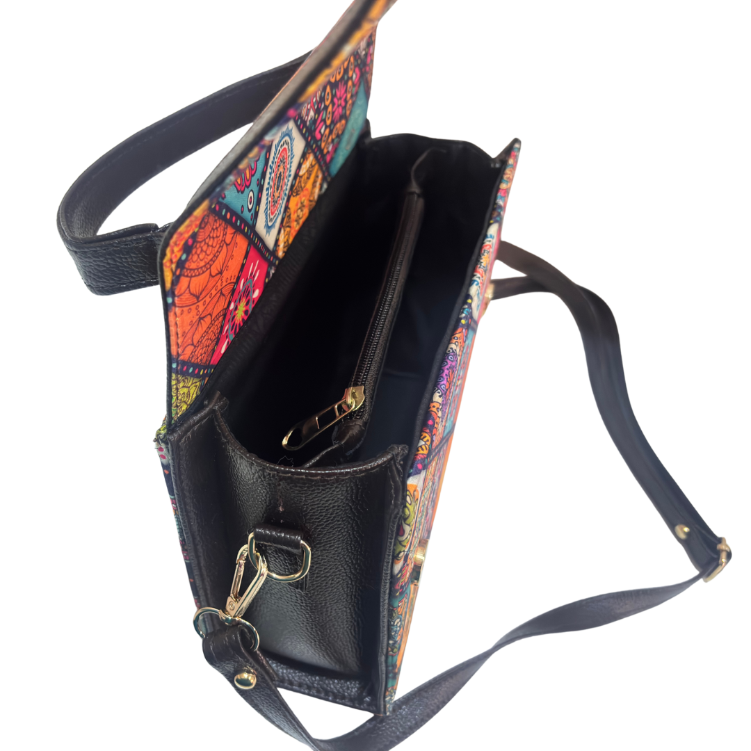 The House of RajPadmini Mandala Print Crossbody Box Bag