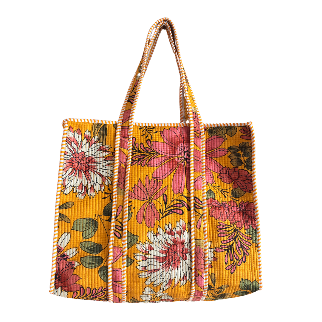 The Bazaar Bhoot Edition:- Premium Cotton Quilted Shopping Tote Bag