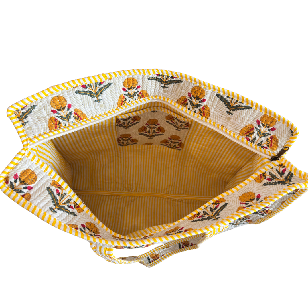 The Bazaar Bhoot Edition:- Premium Cotton Quilted Shopping Tote Bag