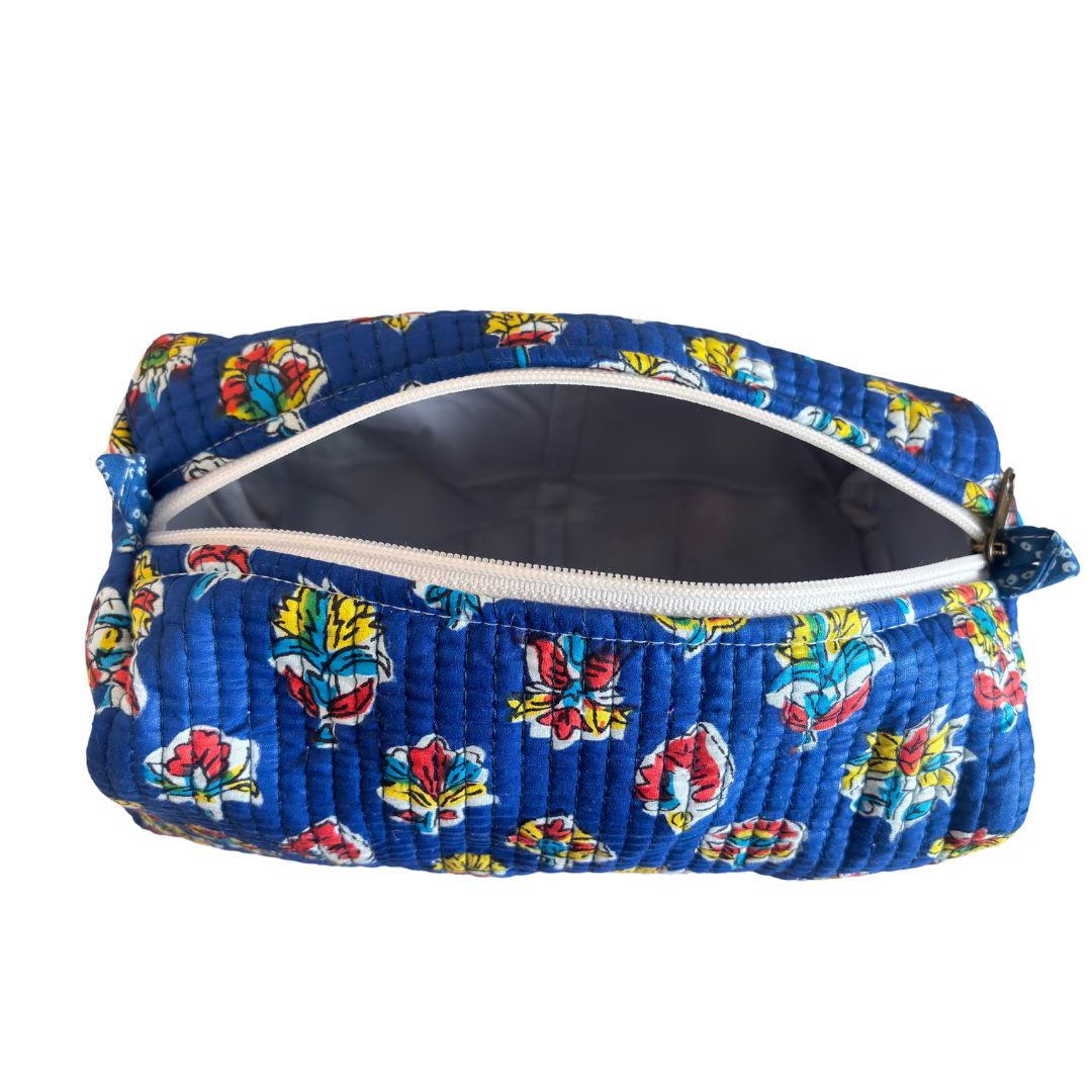 The Alfred Edition Travel Accessory:- Premium Handcrafted Waterproof Quilted Cotton Beauty/Travel Organizer Bag for Men & Women