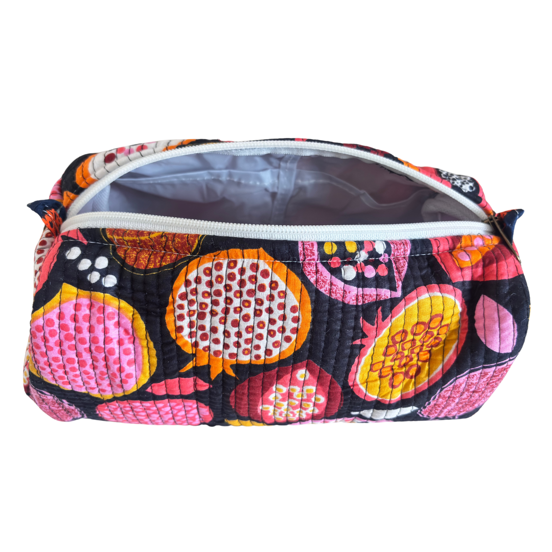 The Alfred Edition Travel Accessory:- Premium Handcrafted Waterproof Quilted Cotton Beauty/Travel Organizer Bag for Men & Women