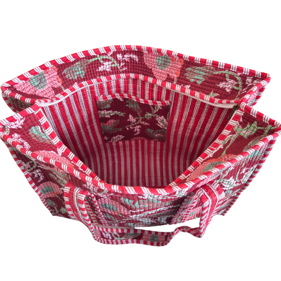 The Bazaar Bhoot Edition:- Premium Cotton Quilted Shopping Tote Bag