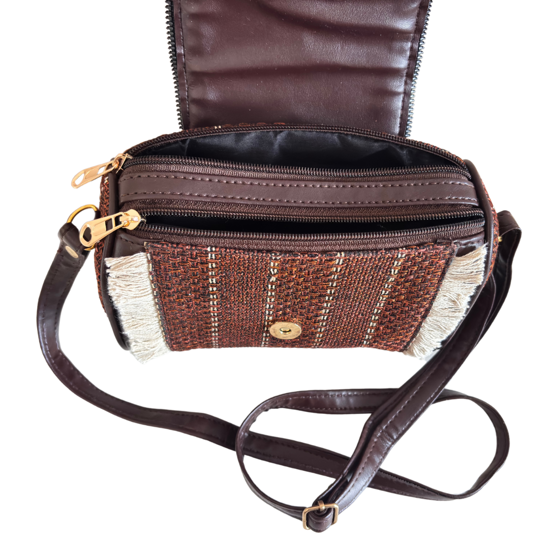 The Bohemian Coffee Brown Crossbody Sling Bag