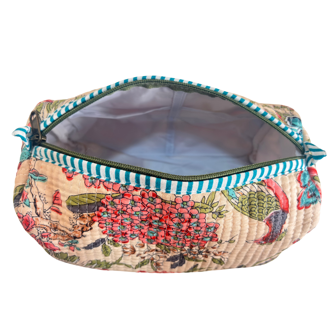 4-in-1 Festive Gifting COMBO : Premium Quilted Tote Bag + 3 Waterproof Pouches = Your Complete Organization Solution!