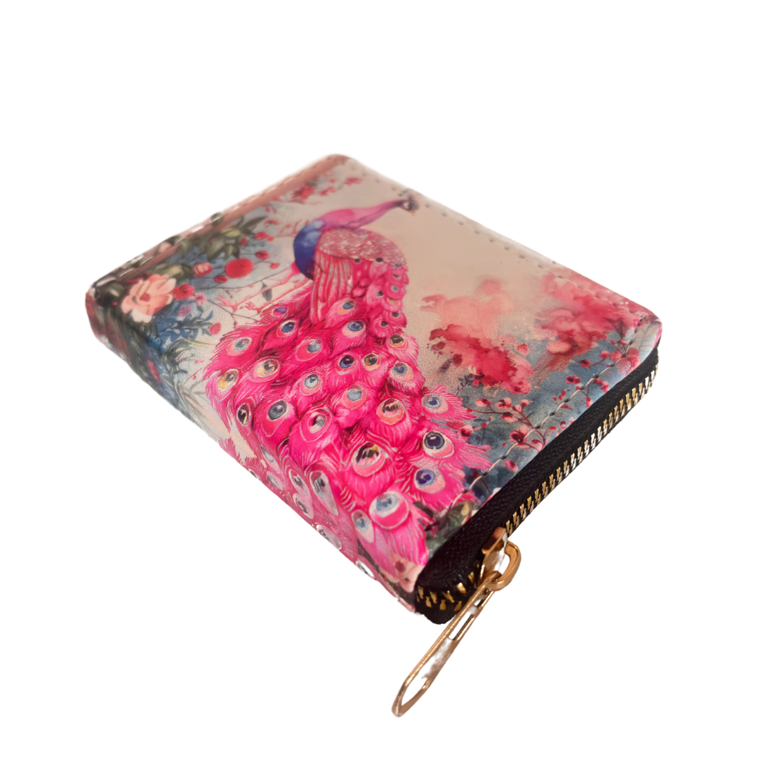 Women's Paisa Wasool Ethnic Patterned Peacock Coin Wallet - The House of RajPadmini