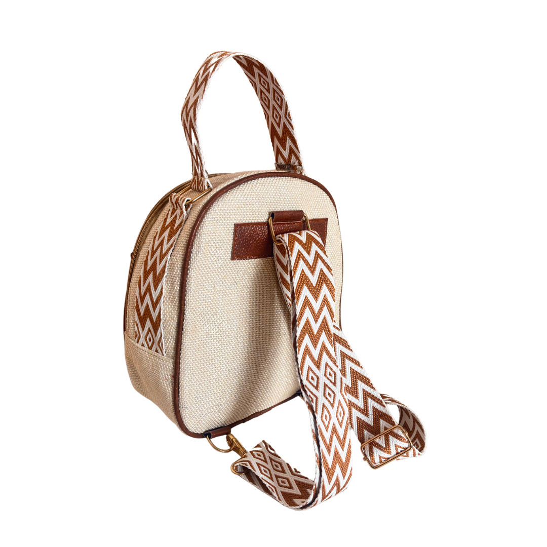 The Himalyan Trailblazer Edition:- Premium Mini Jute Backpack with Broadbelt