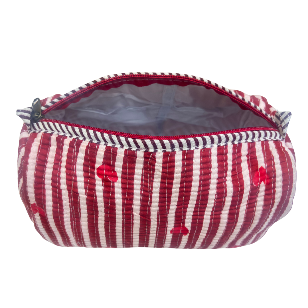 The Alfred Edition Travel Accessory:- Premium Handcrafted Waterproof Quilted Cotton Beauty/Travel Organizer Bag for Men & Women