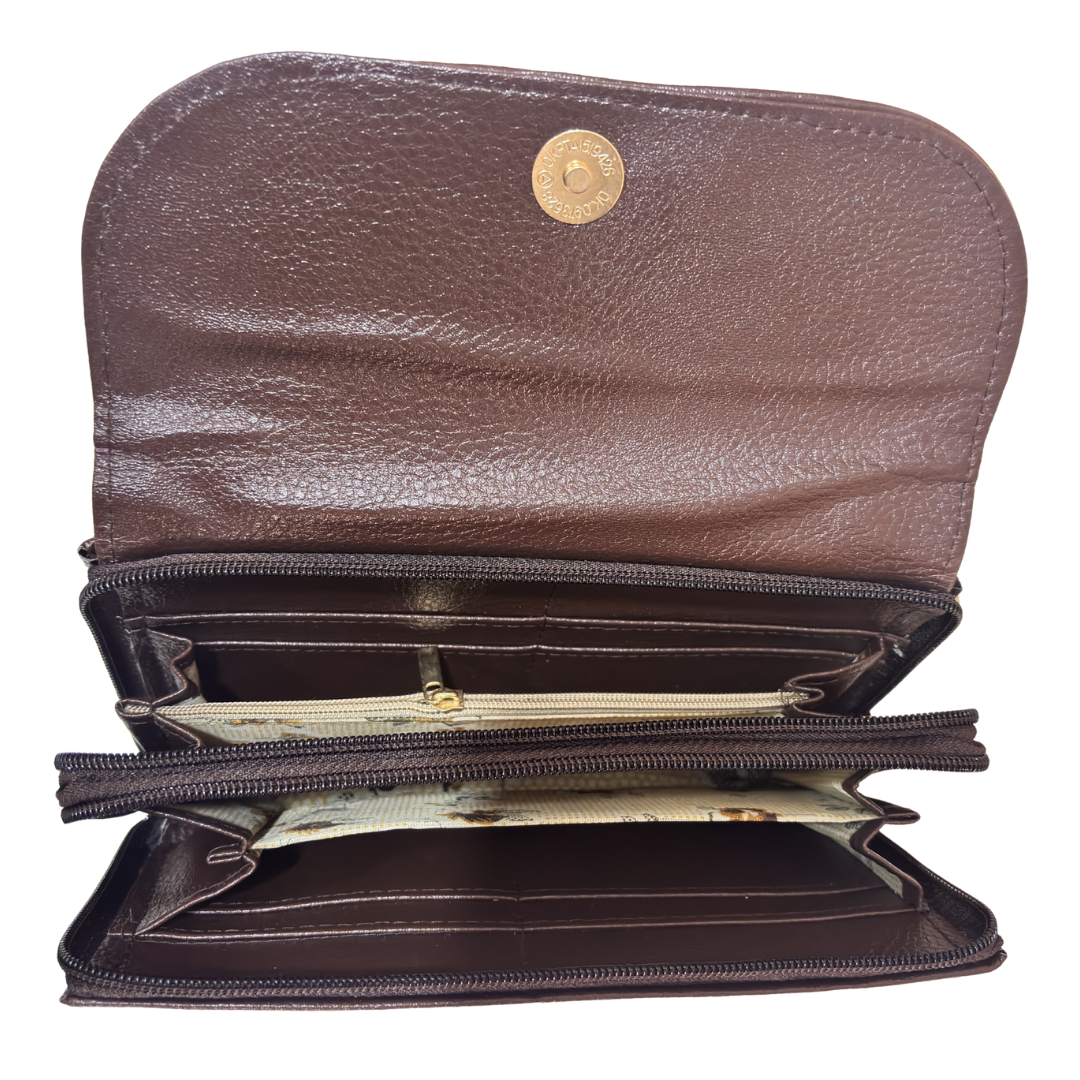 The Hamsafar Edition:- Women's Ethnic Jute Fabric Wallet with Double Partition