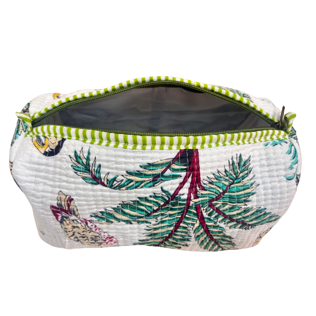 The Alfred Edition Travel Accessory:- Premium Handcrafted Waterproof Quilted Cotton Beauty/Travel Organizer Bag for Men & Women