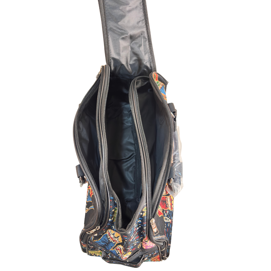 Fully Waterproof Elephant Printed Travel Duffle Trolley Bag