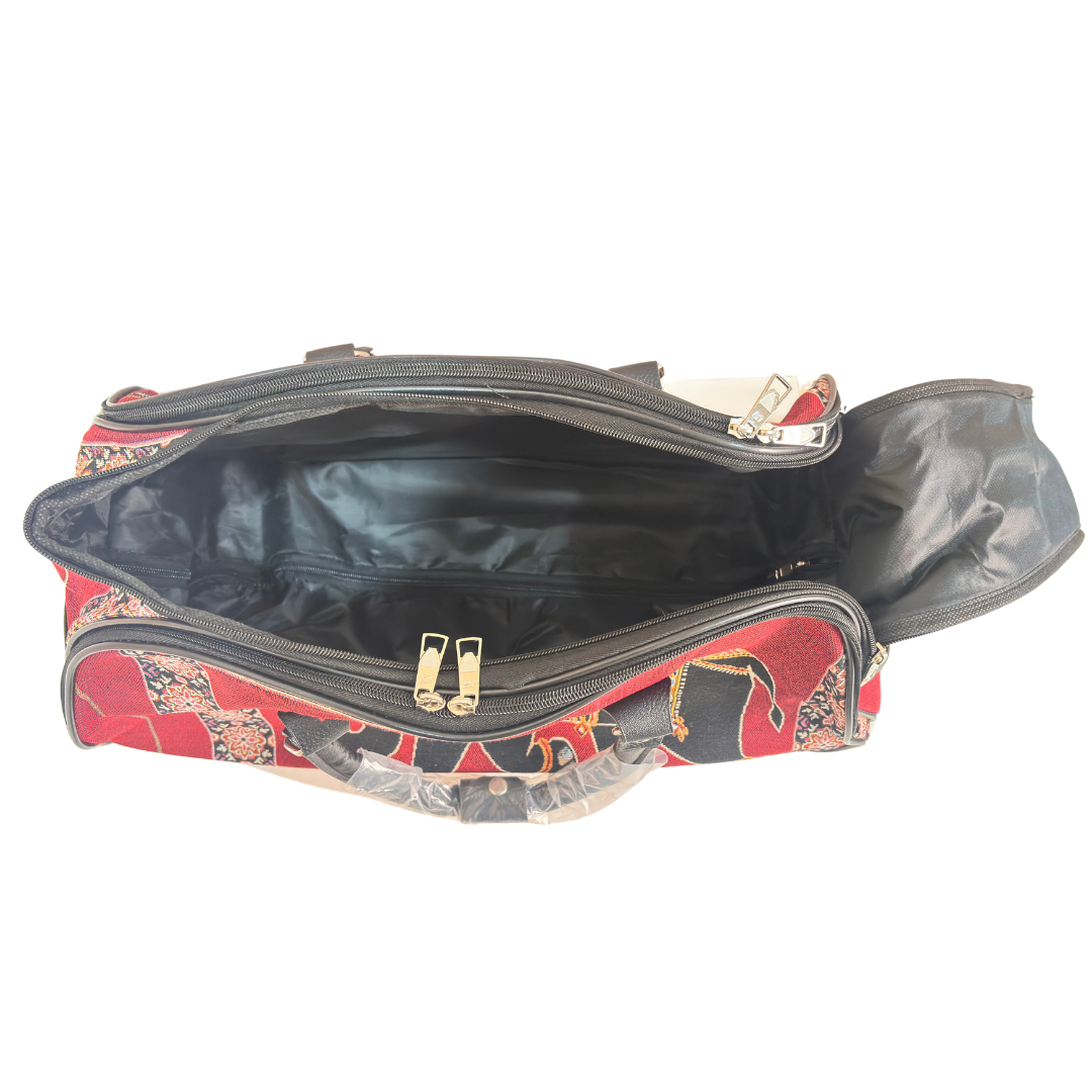 Fully Waterproof Elephant Printed Travel Duffle Trolley Bag - The House of RajPadmini