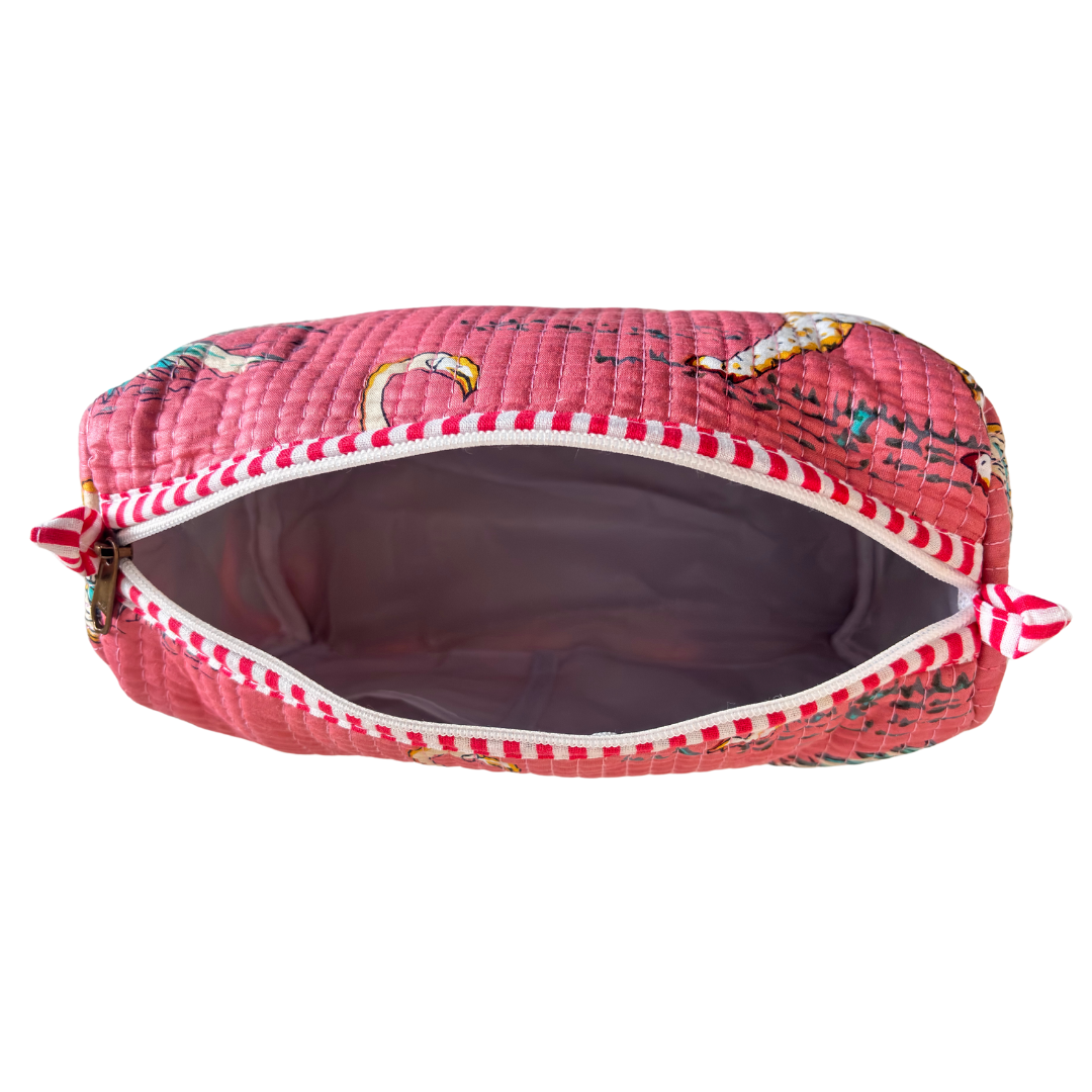 The Alfred Edition Travel Accessory:- Premium Handcrafted Waterproof Quilted Cotton Beauty/Travel Organizer Bag for Men & Women