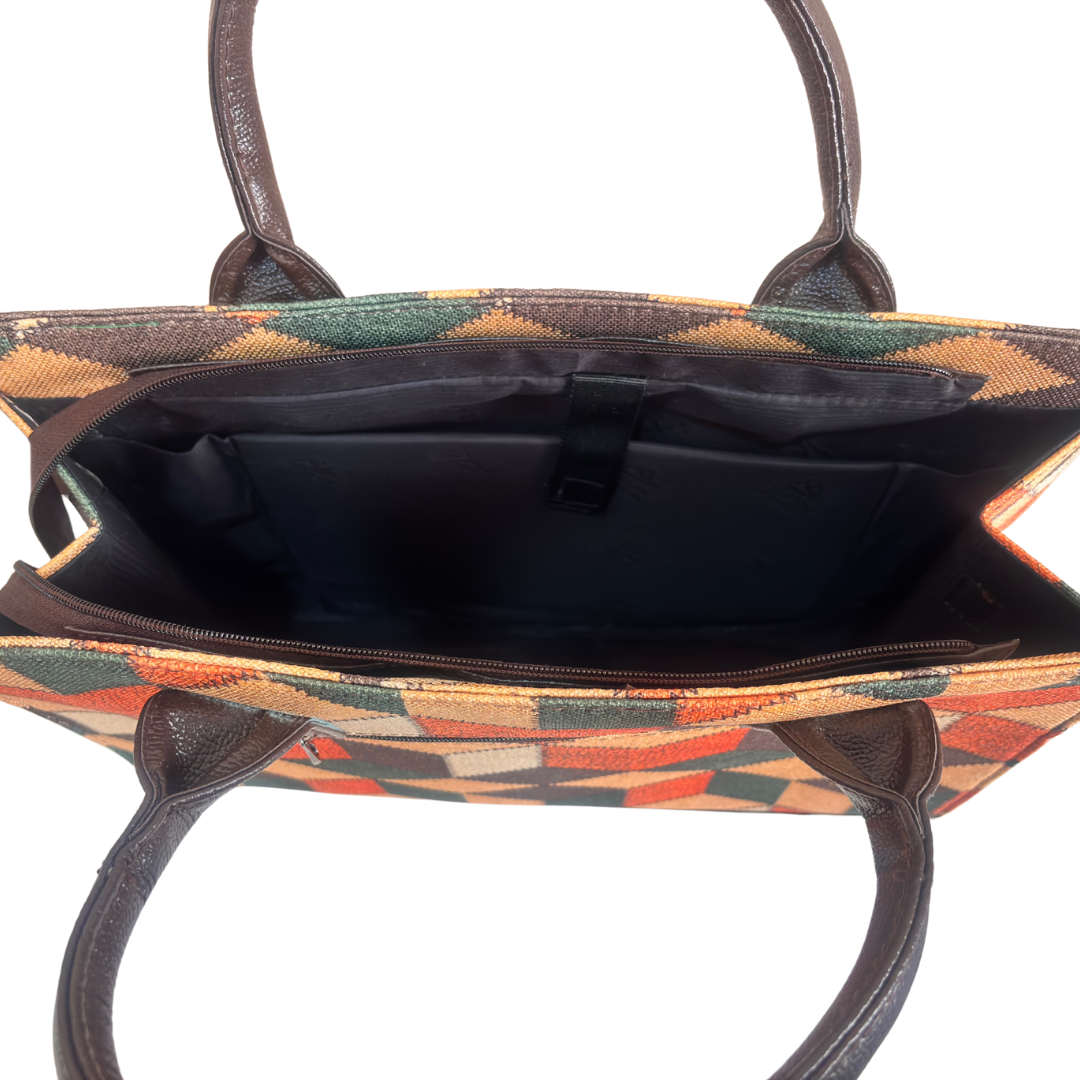 The House of RajPadmini Printed Tote Bag Set with Complementary Pouch