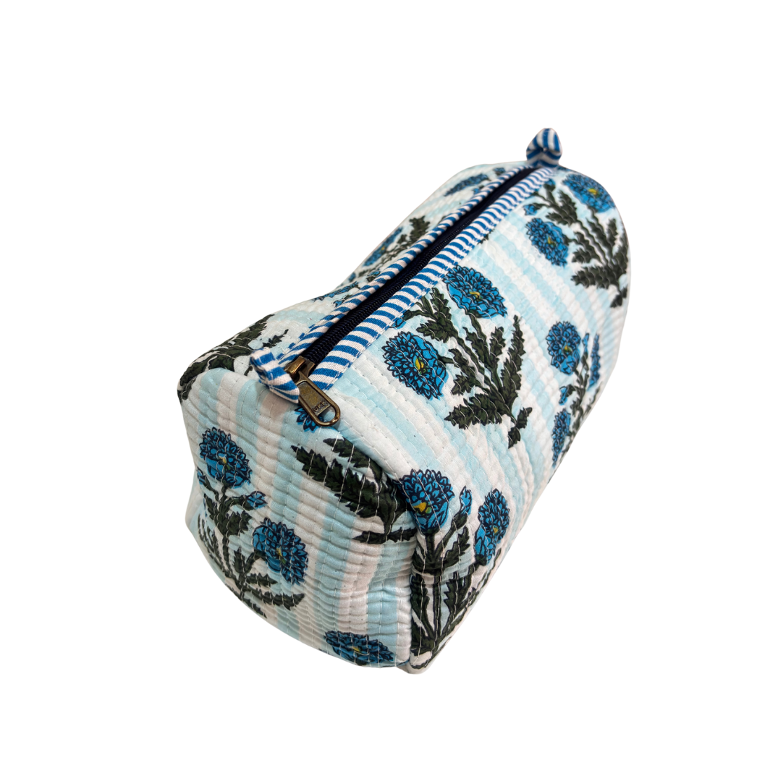 The Alfred Edition Travel Accessory:- Premium Handcrafted Waterproof Quilted Cotton Beauty/Travel Organizer Bag for Men & Women