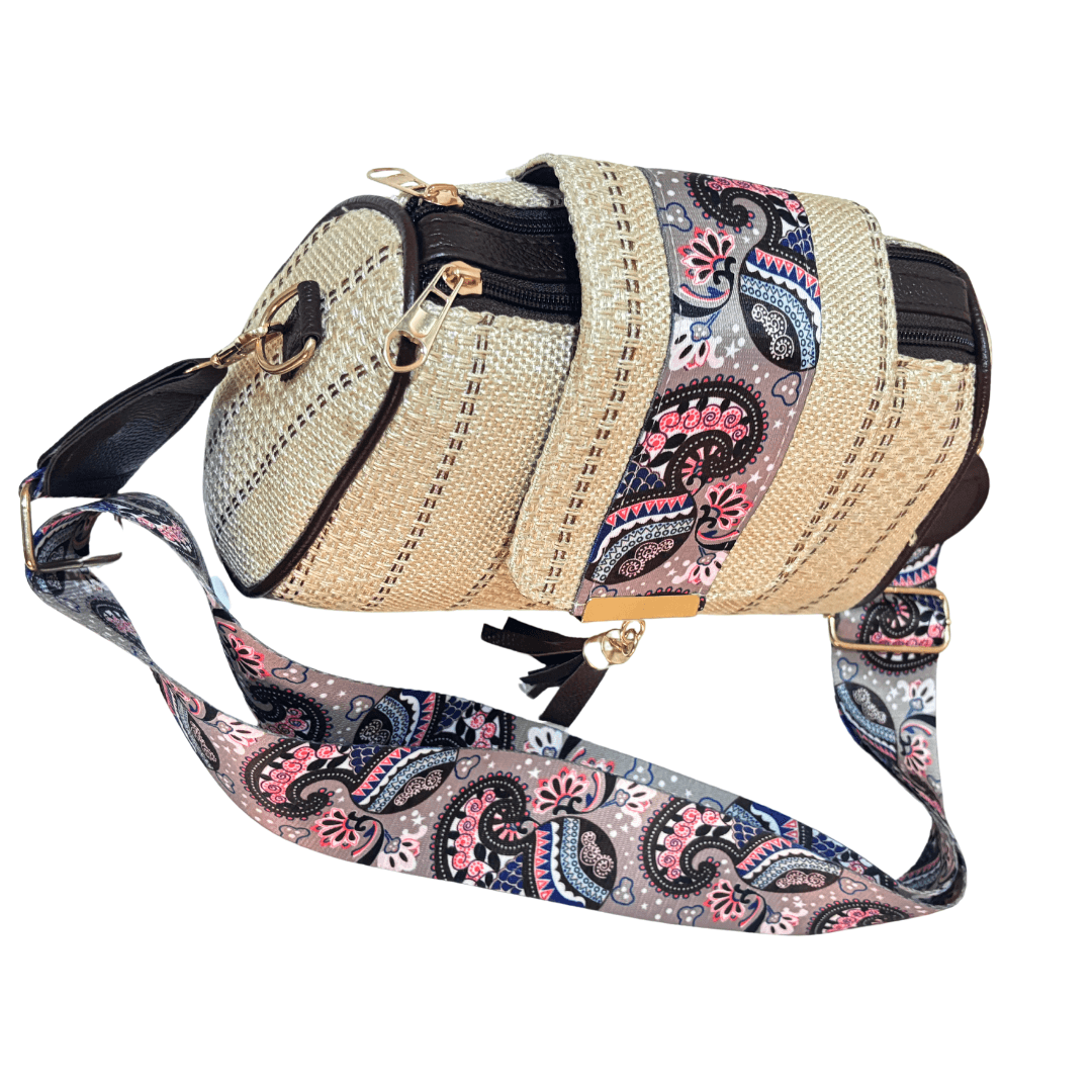 The Maharani Edition:- Women's White Jute Sling Bag - The House of RajPadmini