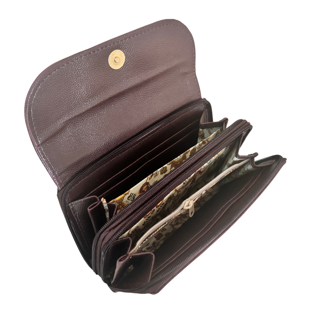 The Hamsafar Edition:- Women's Ethnic Jute Fabric Wallet with Double Partition