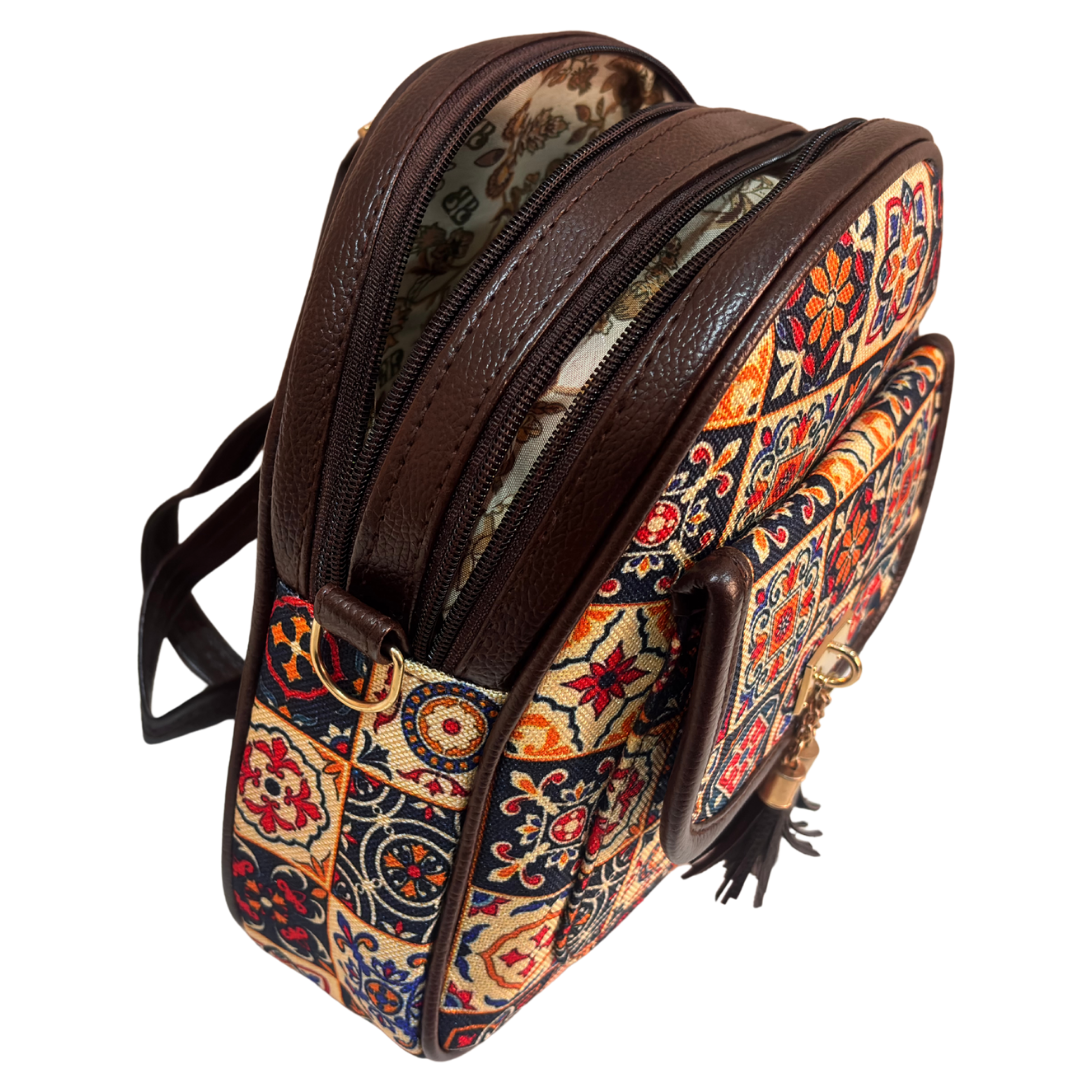 The Harkara Messenger Backpack Convertible Sling - Palace Runner Collection