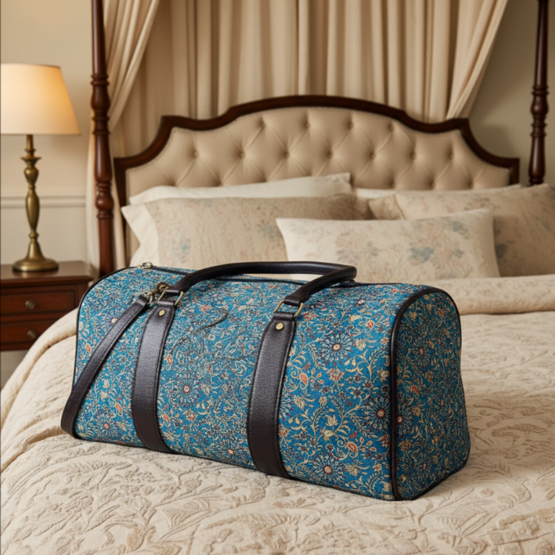 The Maharani Voyager Duffle Bag - Azure Dreams Collection