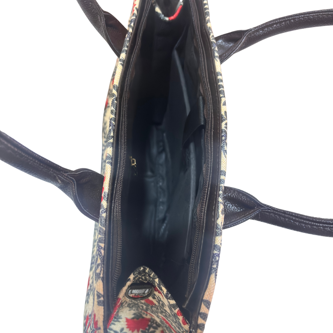 The House of RajPadmini Printed Tote Bag Set with Complementary Pouch