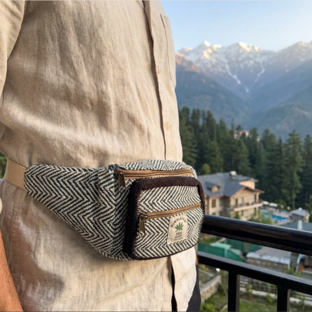 The House of RajPadmini Lightweight High Quality Trendy Unisex Hemp Fanny Pack