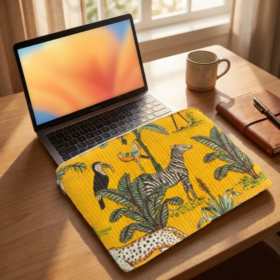 The House of RajPadmini Quilted Laptop Padded Sleeve