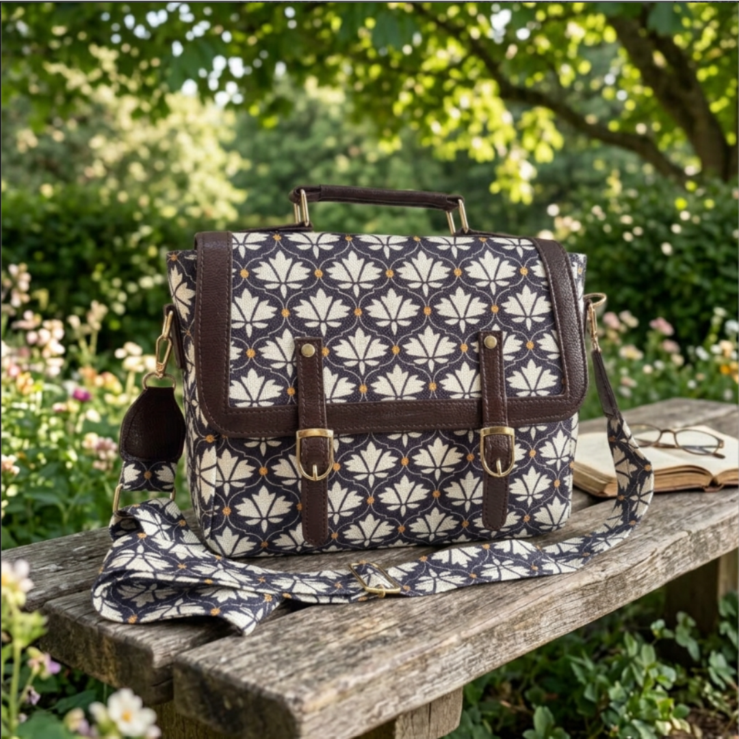 Briefcase Sling Bag for Women | Office Crossbody Handbag with Top Handle | Work & Travel | The House of RajPadmini