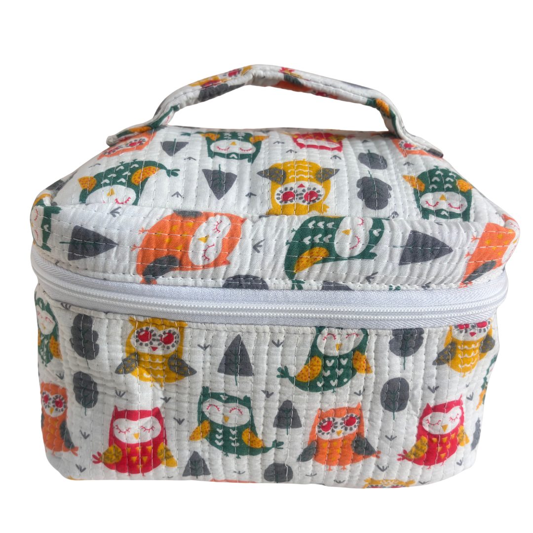 The House of RajPadmini Quilted Cotton Cosmetic Case