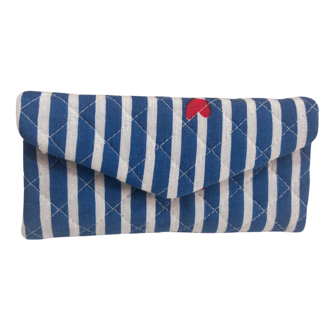 The House of RajPadmini Foldable Cotton Sunglass Case with Magnetic Closure
