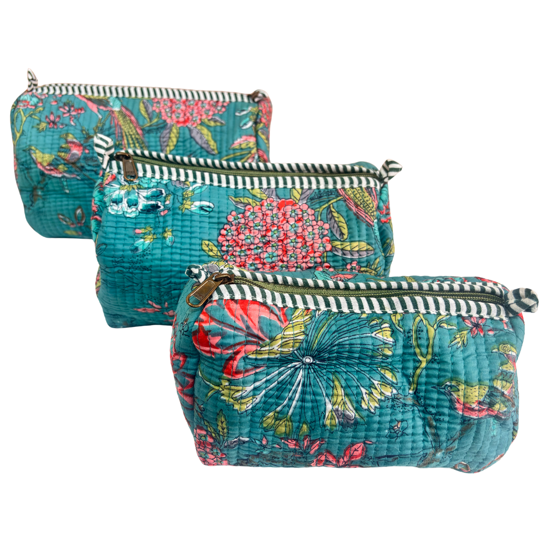 The Alfred Edition Travel Accessory:- Premium Handcrafted Waterproof Quilted Cotton Beauty/Travel Organizer Bag for Men & Women