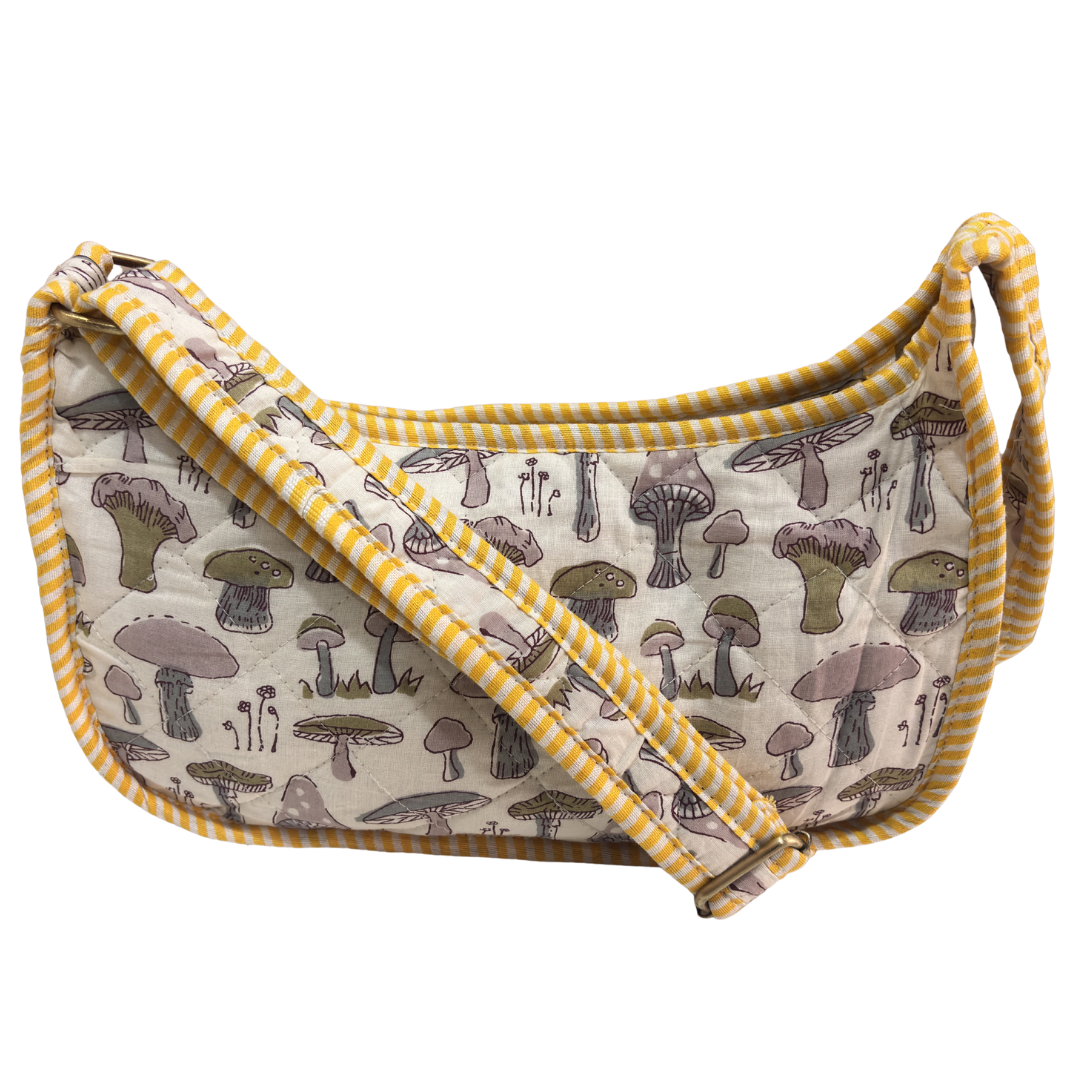 Quilted Cotton Moon Sling Bag for Women | Handcrafted Moon Crossbody Bag for Daily & Casual Wear | The House of RajPadmini
