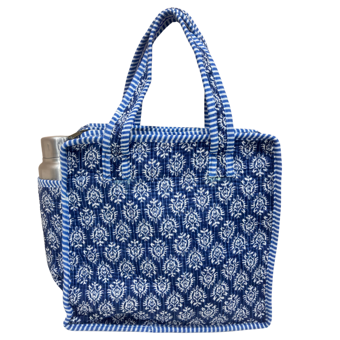 RajPadmini Handcrafted Quilted Cotton Ghar Se Mandir Edition - Tiffin & Pooja Carrier Collection