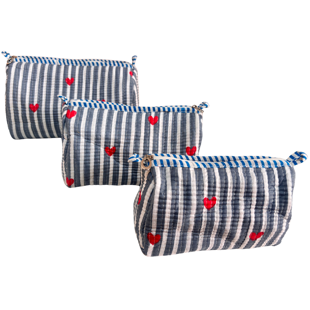 The Alfred Edition Multipurpose Travel Organizers:- Premium Handcrafted Waterproof Quilted Cotton Beauty/Travel Organizer Bag for Men & Women