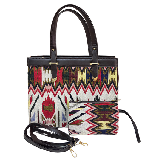 The Royal Rajwada Edition:- Women's Multicolor Handbag convertible Sling with complimentary Pouch