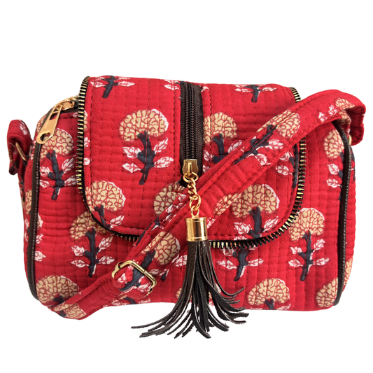 RajPadmini Handcrafted Quilted Cotton Sling Bag