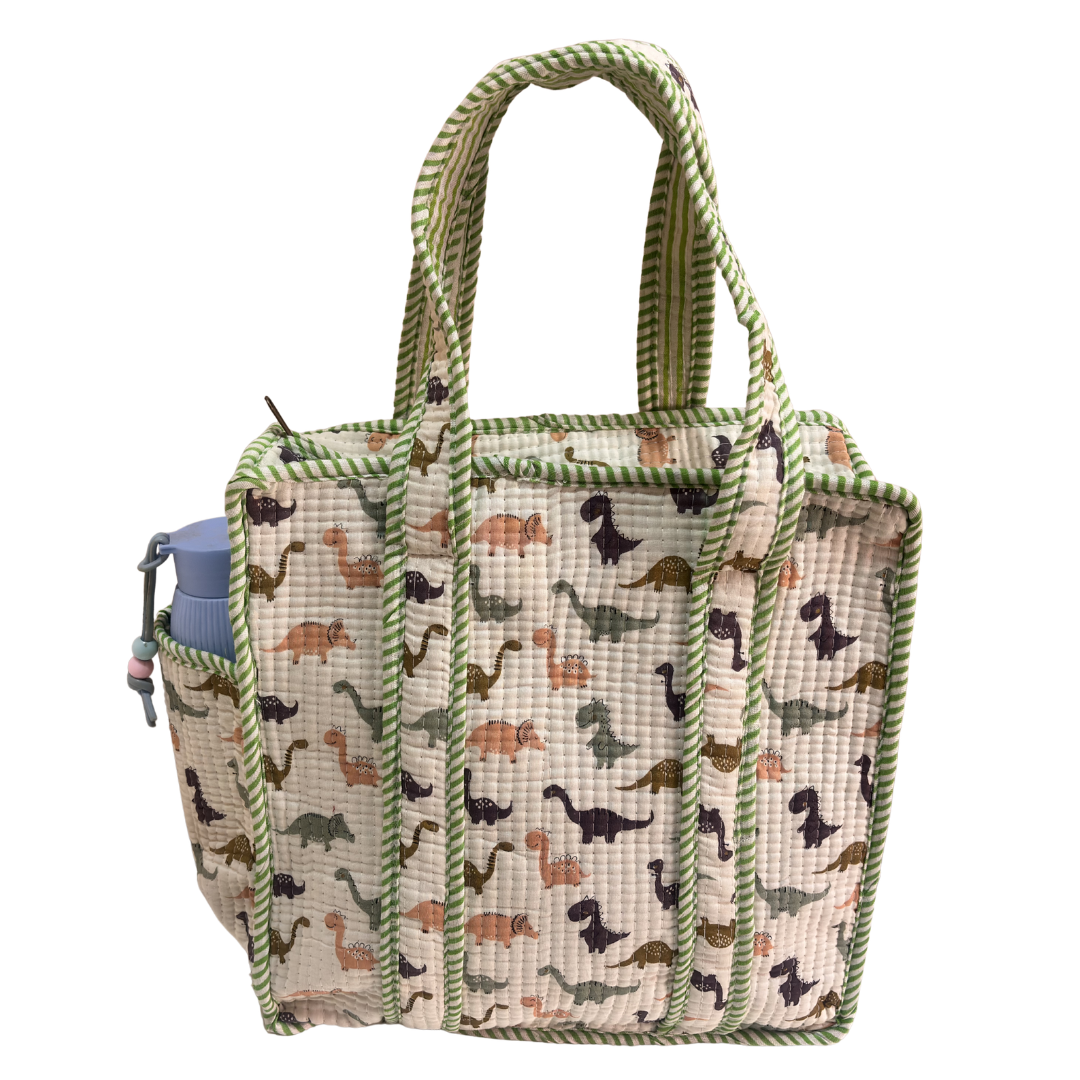 RajPadmini Handcrafted Quilted Cotton Ghar Se Mandir Edition - Tiffin & Pooja Carrier Collection