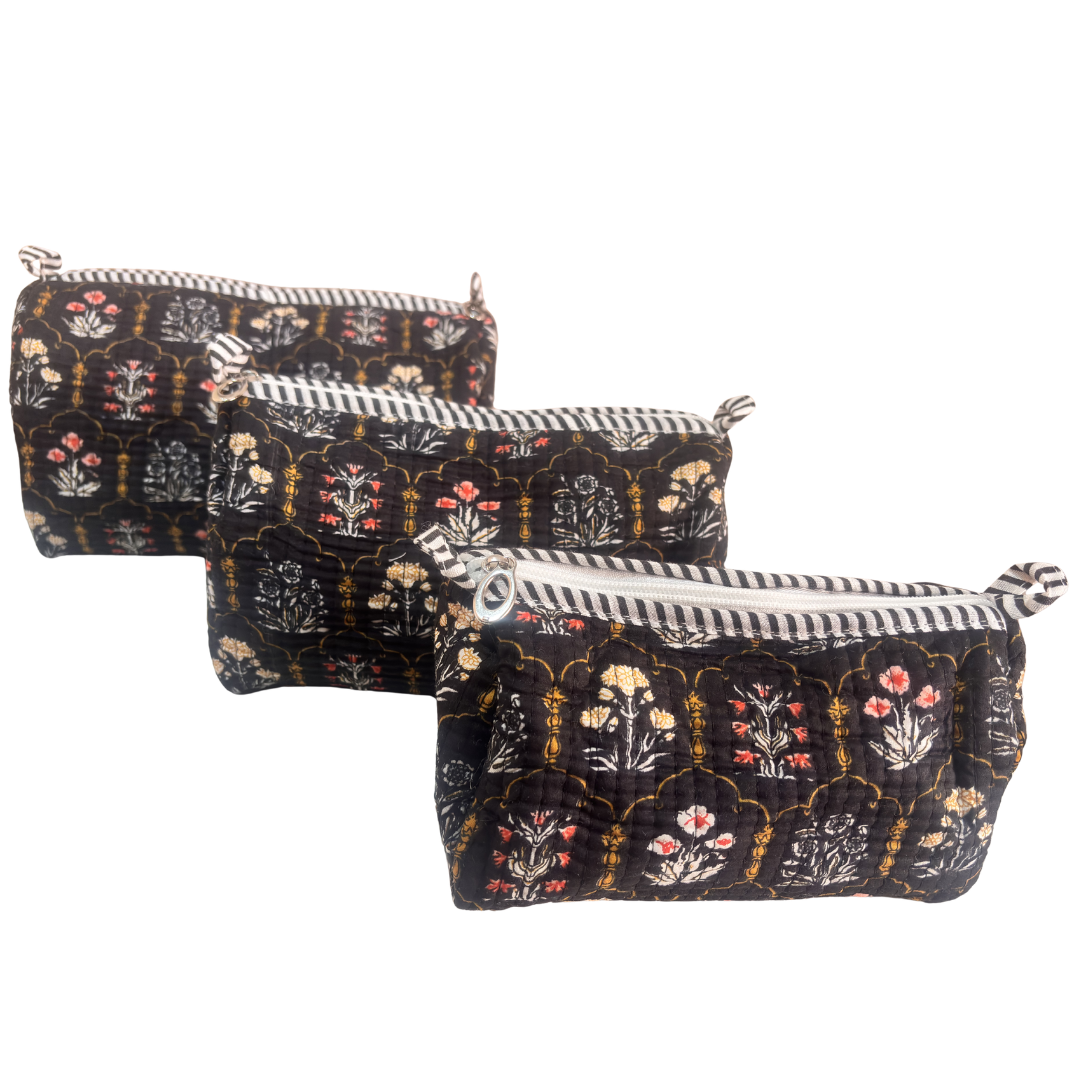 The Alfred Edition Multipurpose Travel Organizers:- Premium Handcrafted Waterproof Quilted Cotton Beauty/Travel Organizer Bag for Men & Women