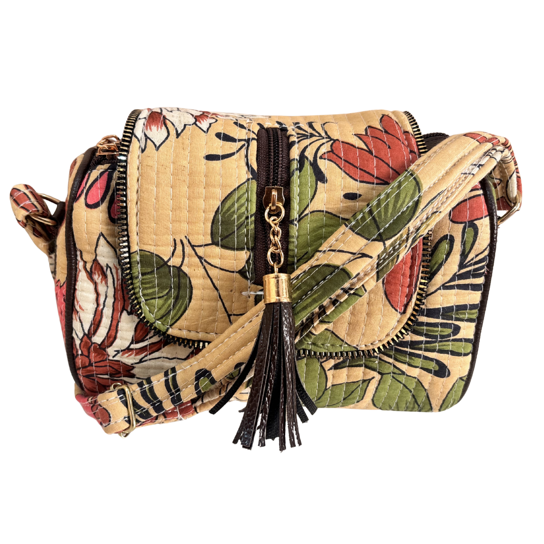 RajPadmini Handcrafted Quilted Cotton Sling Bag