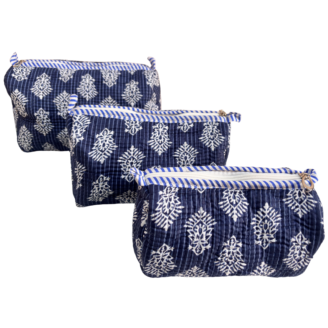 The Alfred Edition Multipurpose Travel Organizers:- Premium Handcrafted Waterproof Quilted Cotton Beauty/Travel Organizer Bag for Men & Women