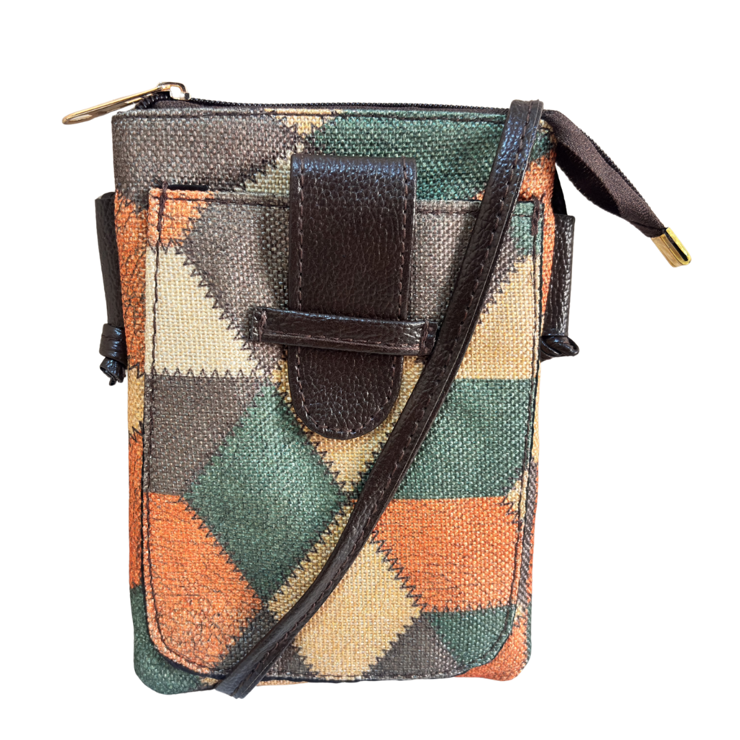 Mobile Sling Bag for Women | Printed Crossbody Phone Bag for Travel & Daily Use | The House of RajPadmini